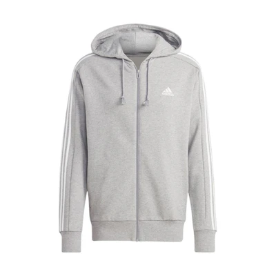 adidas Logo Hoodie Jacket in Light Gray IC9833