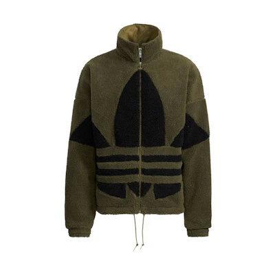 adidas Logo Jacquard Stand Collar Zip Jacket Olive Green (Japan Exclusive Unisex) HC0326-JAPAN