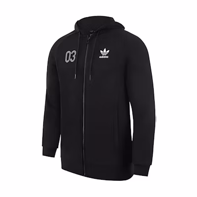 adidas Logo Knit Hoodie Black B48973