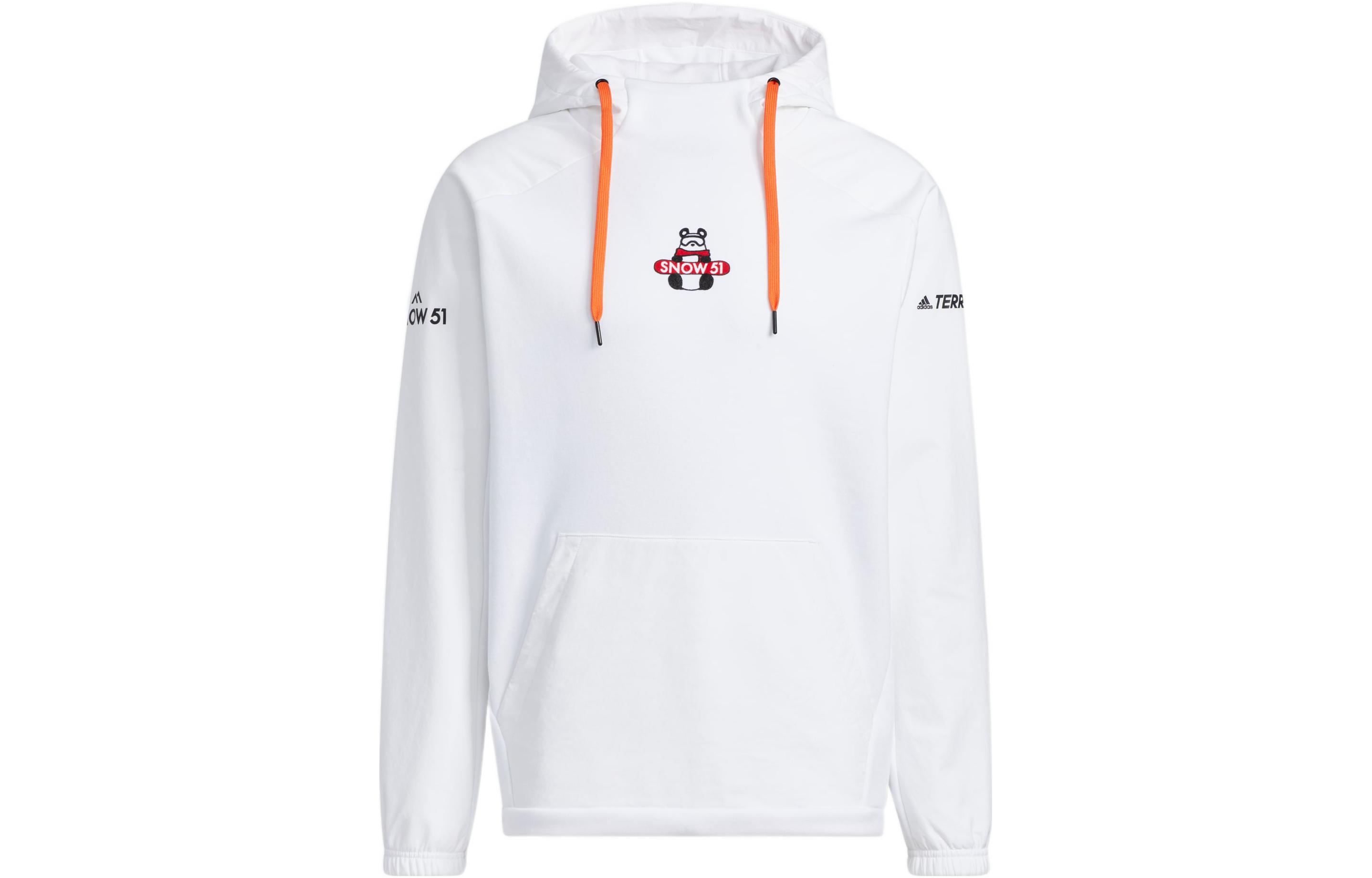 adidas Logo Letter Print Hoodie Unisex White IC8172