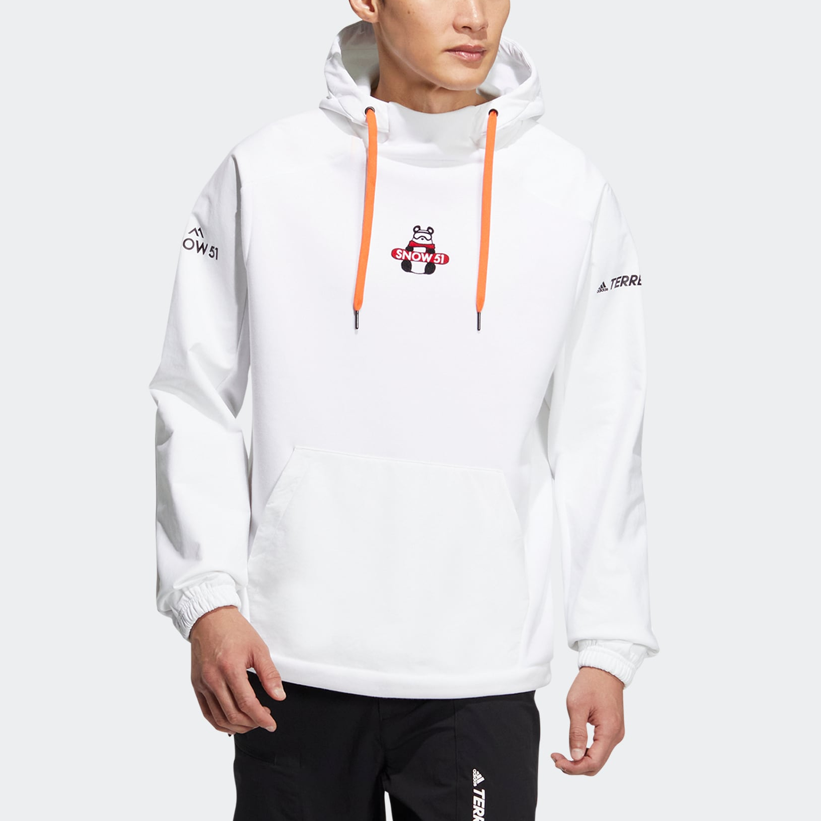 adidas Logo Letter Print Hoodie Unisex White IC8172 圖 3