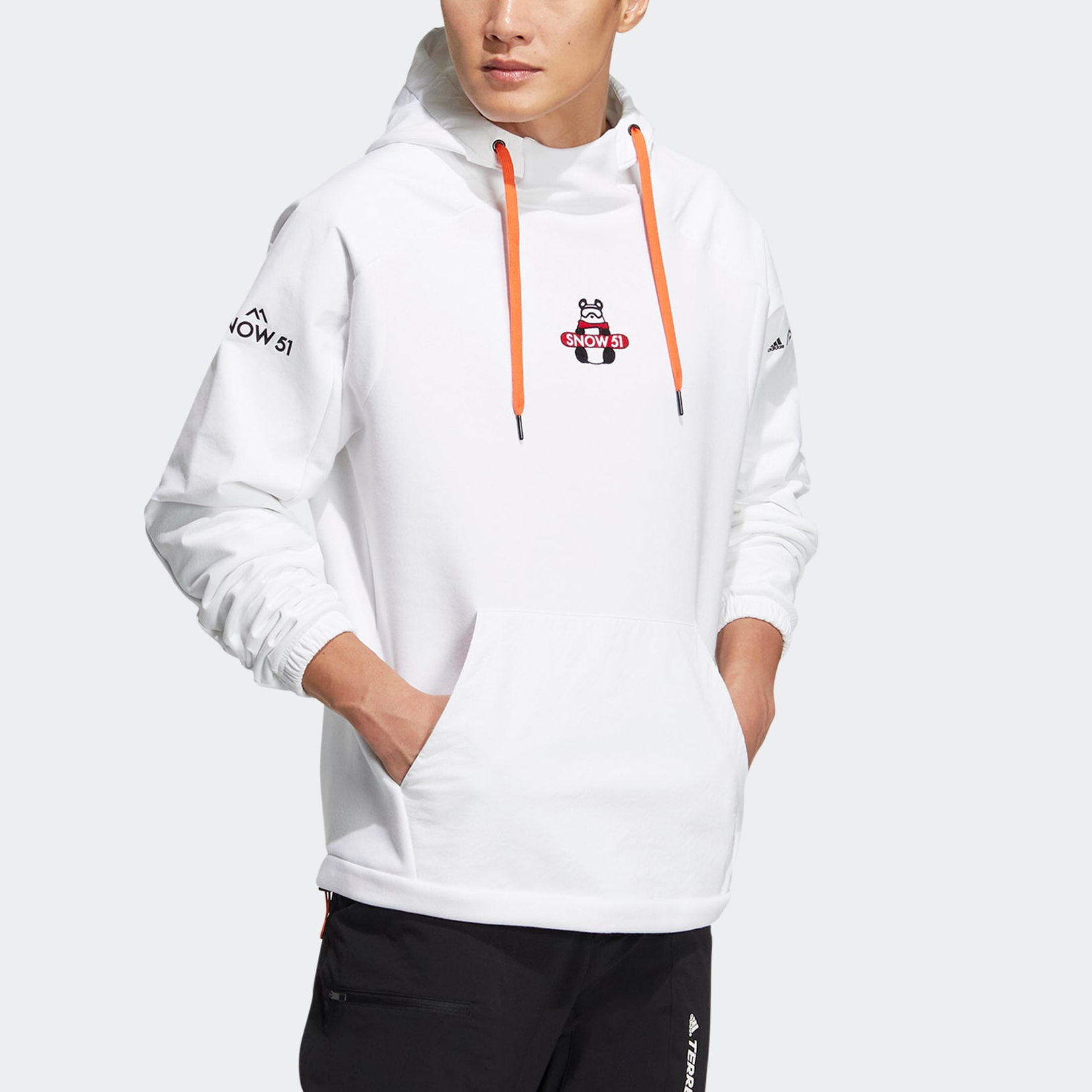 adidas Logo Letter Print Hoodie Unisex White IC8172 圖 5