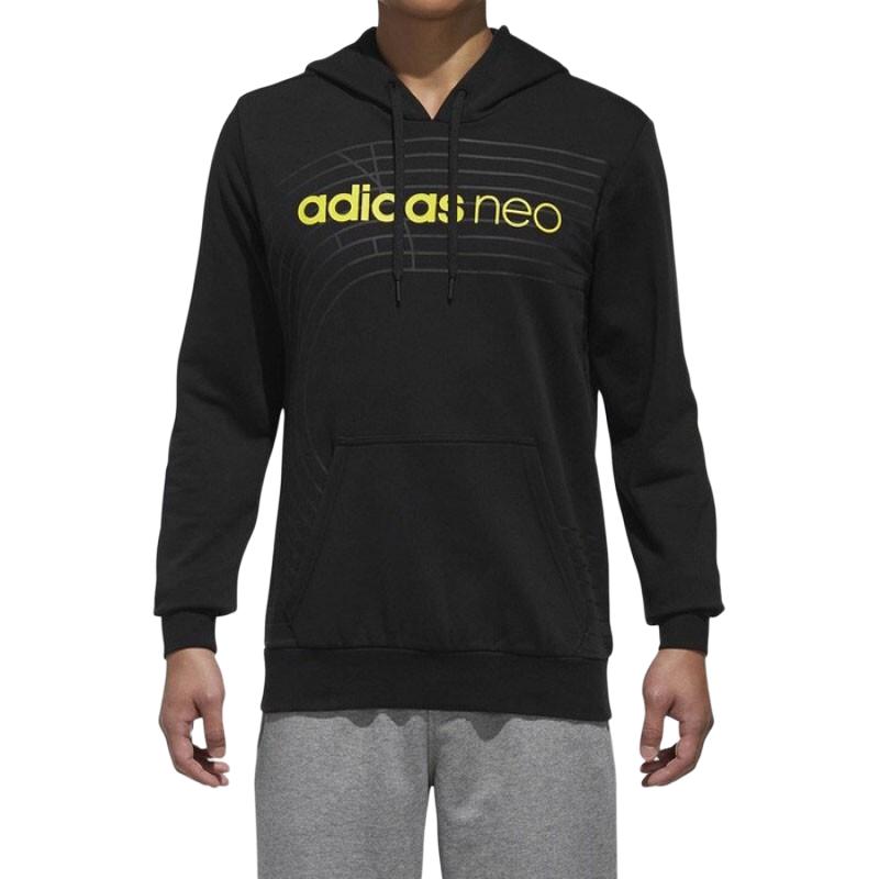adidas Logo Lettering Sports Casual Sweatshirt Black DM2782