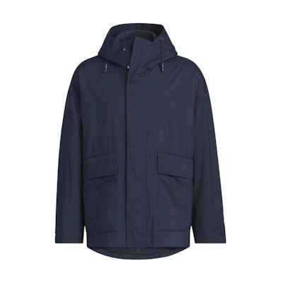adidas Logo Loose Fit Outdoor Zip Hoodie Jacket Legend Ink JG8510