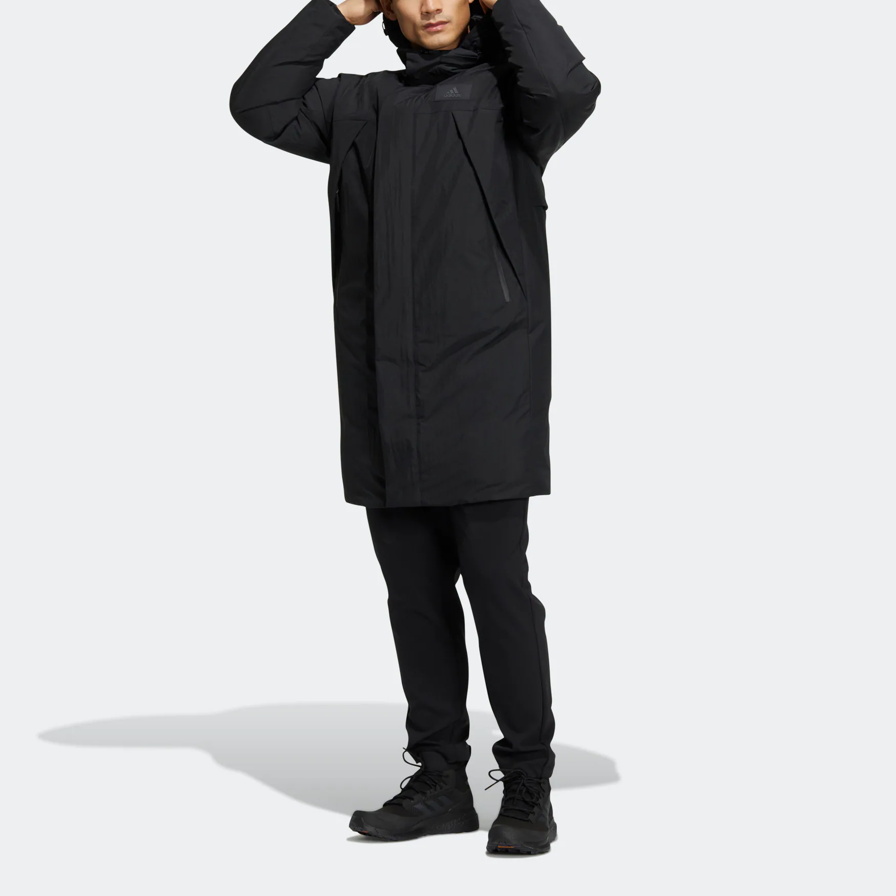 adidas Logo Patch Zip Puffer Jacket Unisex Black. HR5233 圖 3