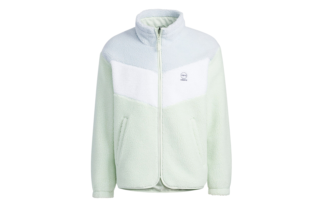 adidas Logo Patchwork Zip Retro Track Jacket Green Unisex HY9653