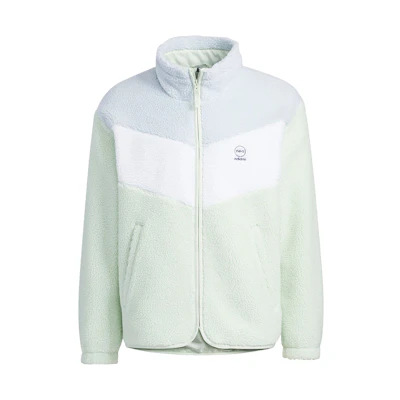 adidas Logo Patchwork Zip Retro Track Jacket Green Unisex HY9653
