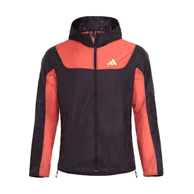adidas Logo Print Aurora Black Full-Zip Hooded Jacket IS0706