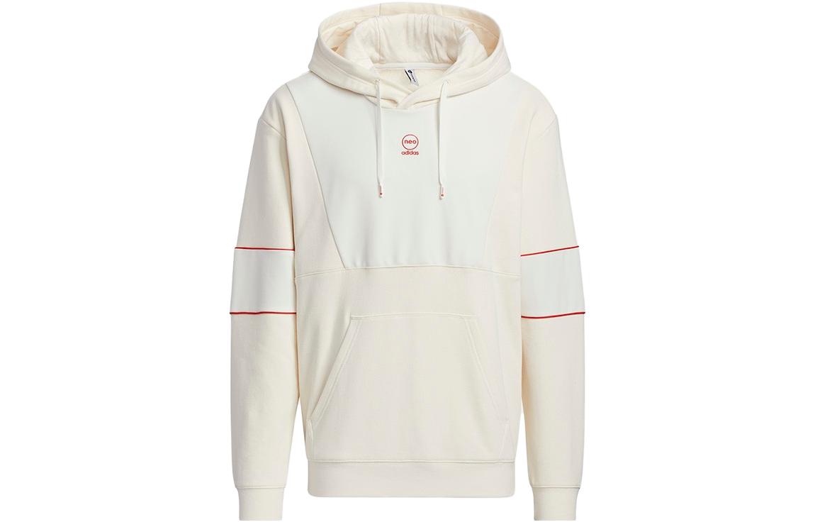 adidas Logo Print Casual Hoodie Off-White HC9729