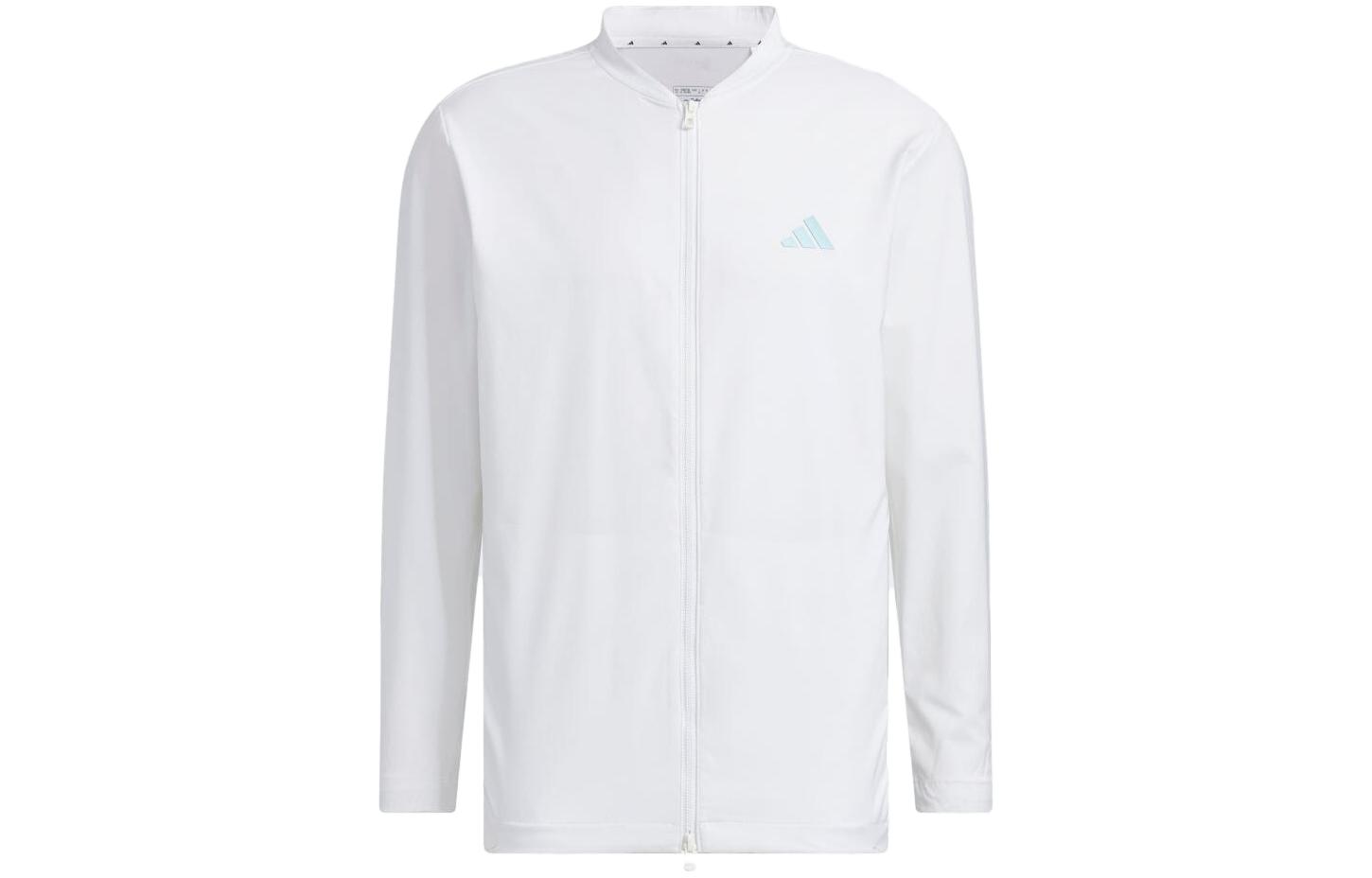 adidas Logo Print Collarless Zip-Up Jacket White (Japan Edition) - HS9995-JAPAN