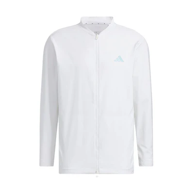 adidas Logo Print Collarless Zip-Up Jacket White (Japan Edition) - HS9995-JAPAN