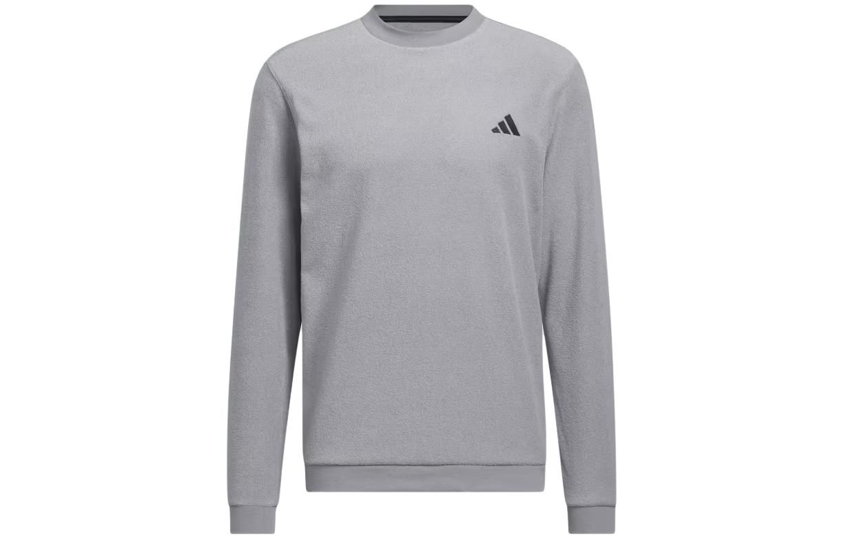 adidas Logo Print Crewneck Long Sleeve Sweatshirt Grey II5870