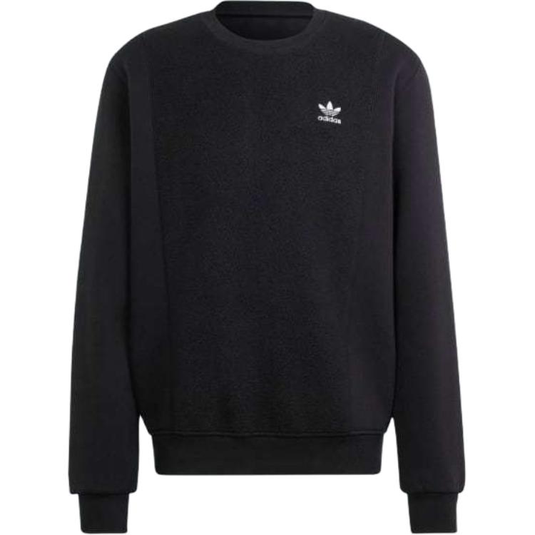 adidas Logo Print Crewneck Long Sleeve Sweatshirt Men’s Black II5800