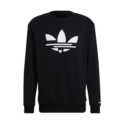 adidas Logo Print Crewneck Pullover Long Sleeve Sweatshirt Japan Men Black H37731-JAPAN