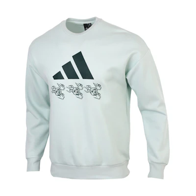 adidas Logo Print Crewneck Sweatshirt - Pulse Lime Green GM4469