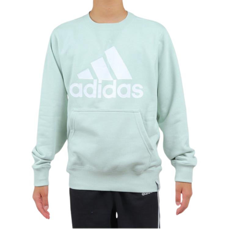 adidas Logo Print Crewneck Sweatshirt Light Green JE1730
