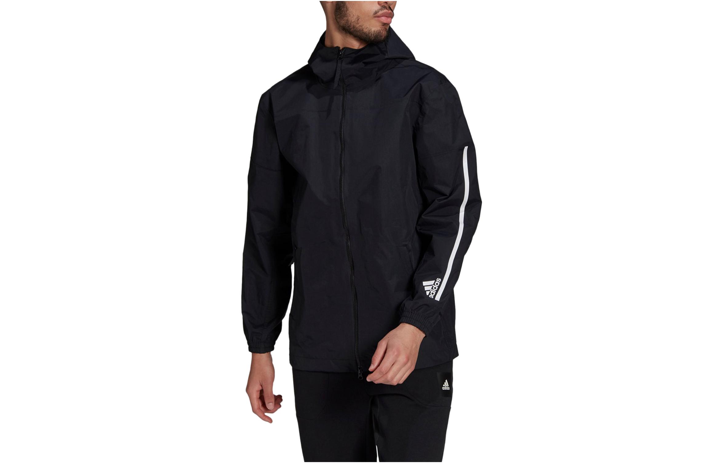 Order adidas Logo Print Hooded Jacket Black Warm Casual Coat GM0895