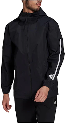 adidas Logo Print Hooded Jacket Black Warm Casual Coat GM0895 Order adidas Logo Print Hooded Jacket Black Warm Casual Coat GM0895