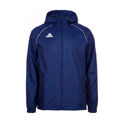 adidas Logo Print Hooded Jacket Blue - CV3694