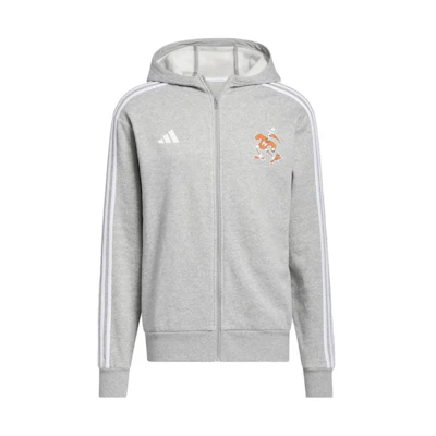 adidas Logo Print Hoodie in Light Grey HZ1132