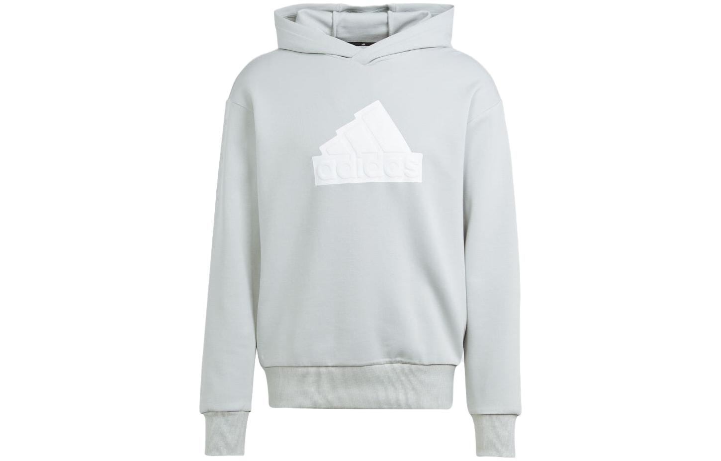 adidas Logo Print Hoodie Japanese Edition Gray IJ6392-JAPAN