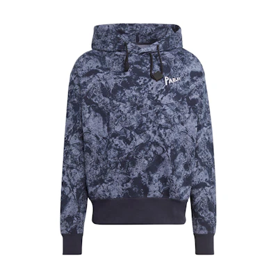 adidas Logo Print Hoodie Unisex Silver Grey Violet HR6994