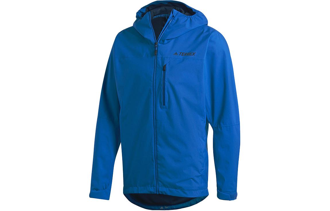 adidas Logo Print Lightweight Windbreaker Casual Blue Jacket. CY1888