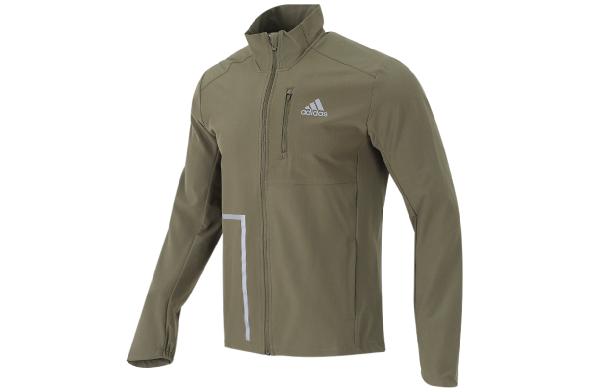 adidas Logo Print Olive Track Jacket H13234