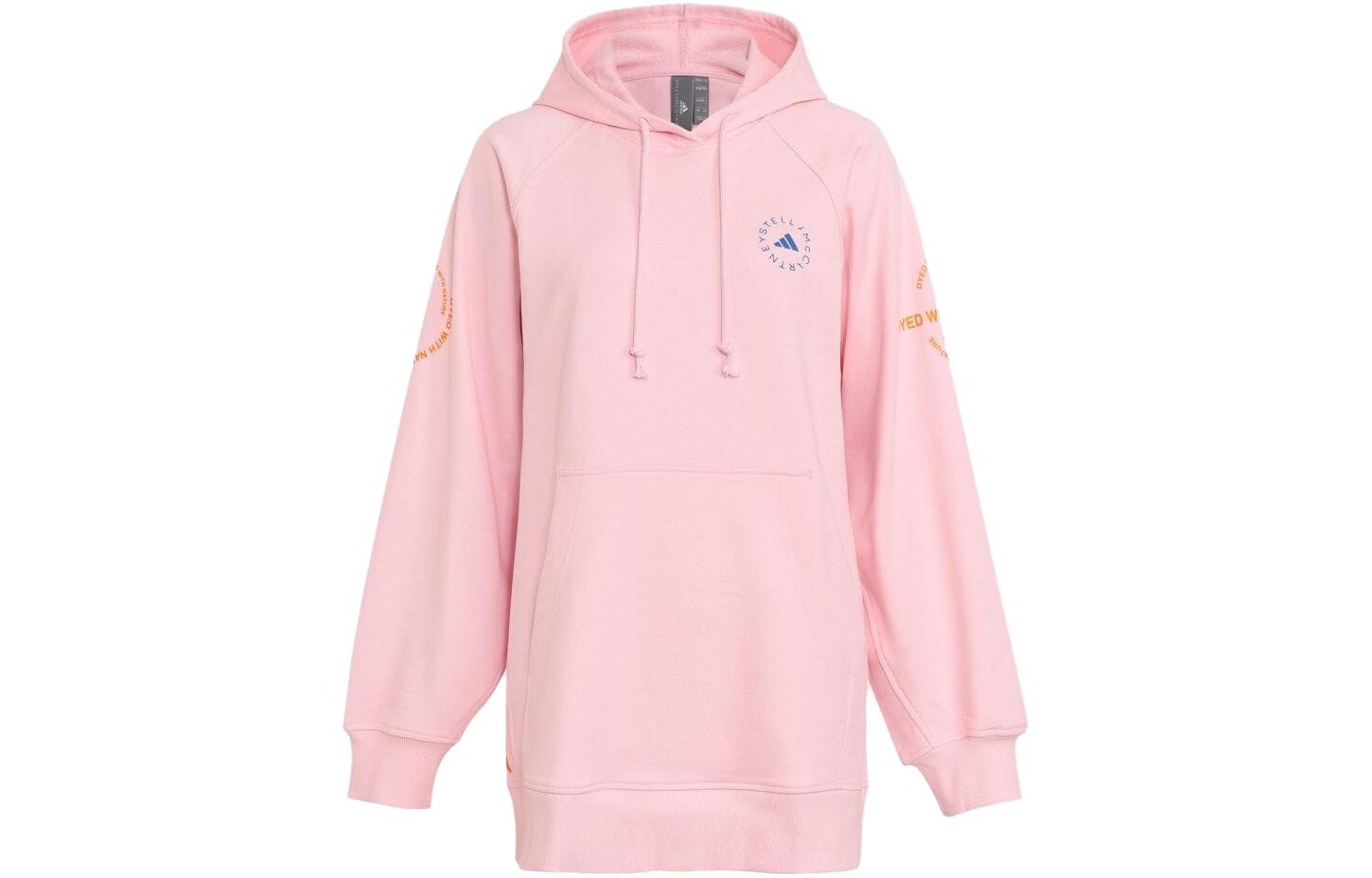 adidas Logo Print Pink Hoodie Unisex Long Sleeve Sweatshirt IA7727