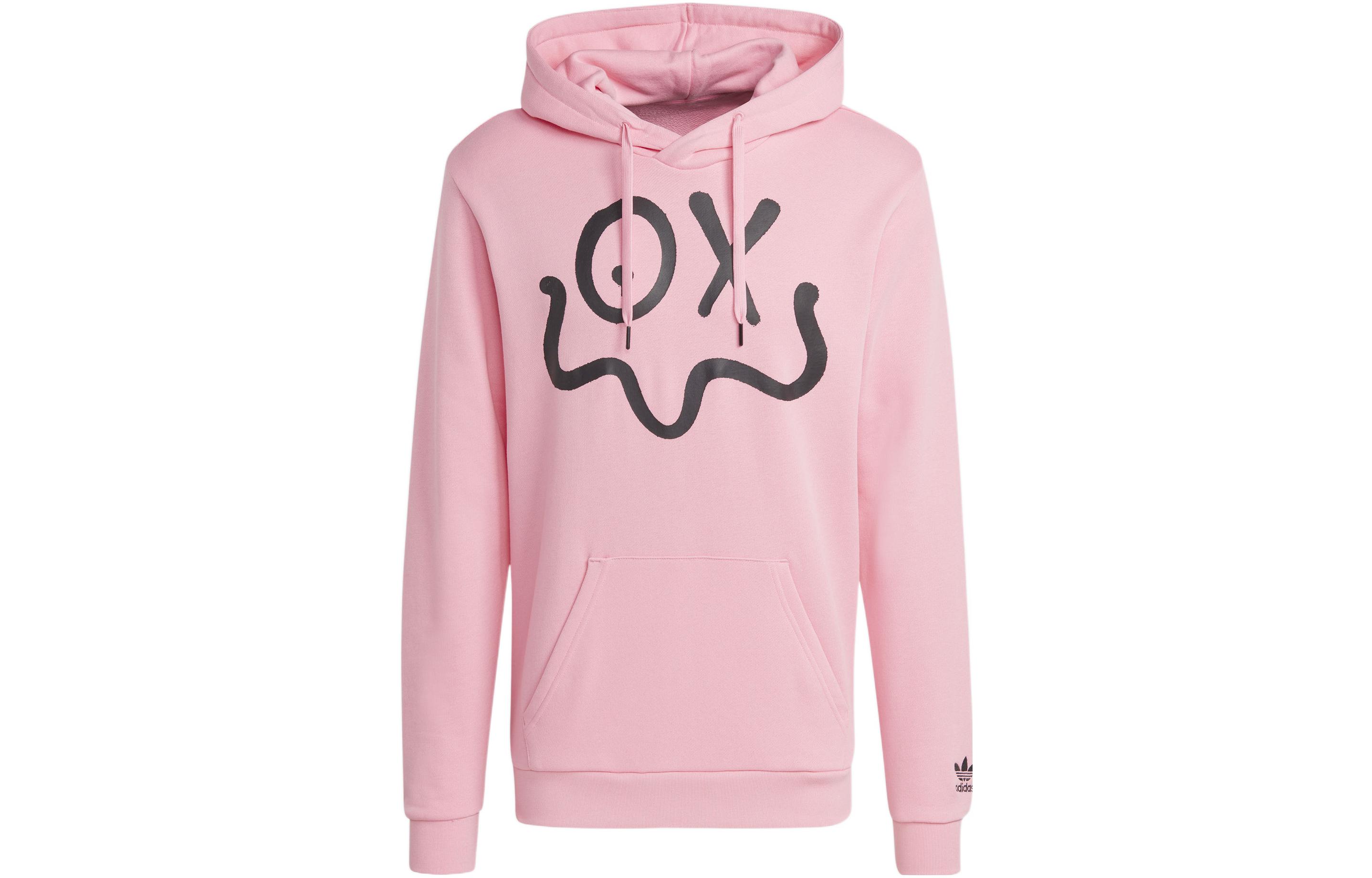 adidas Logo Print Pink Pullover Long-Sleeve Sweatshirt Unisex Couple Style IA6393