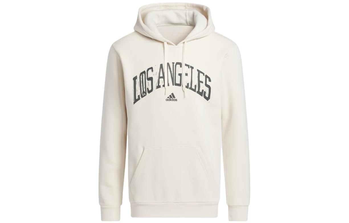adidas Logo Print Pullover Hoodie Unisex White IC7725