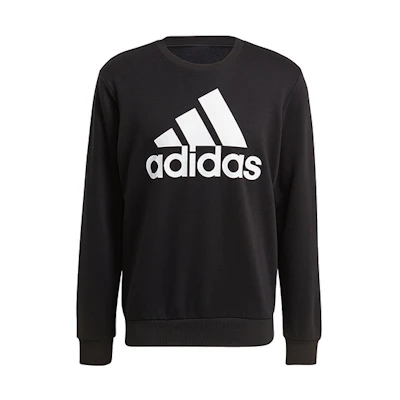 adidas Logo Print Pullover Sweatshirt Black GK9076