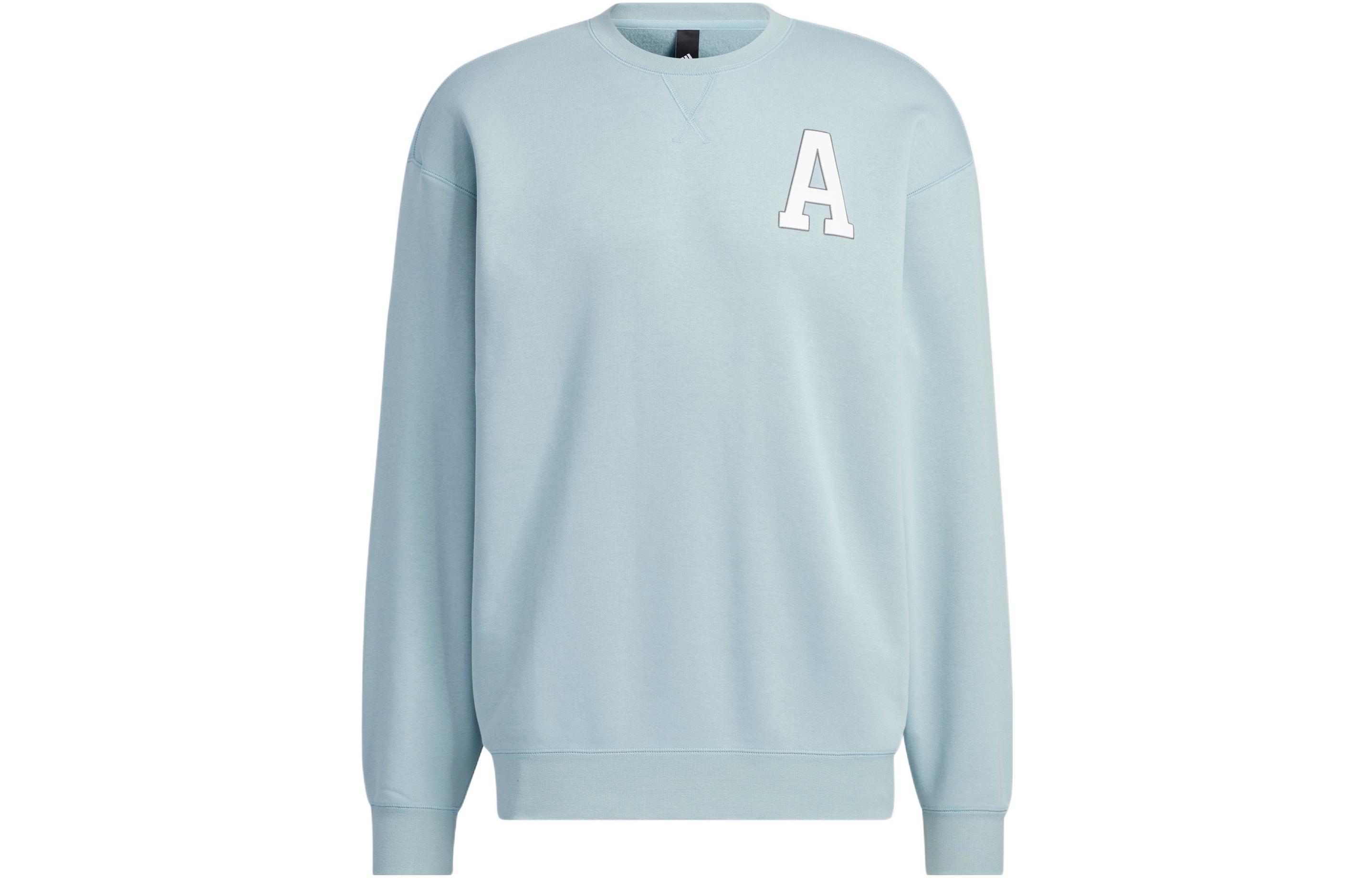 adidas Logo Print Pullover Sweatshirt Unisex Blue IB2743