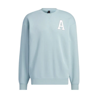 adidas Logo Print Pullover Sweatshirt Unisex Blue IB2743