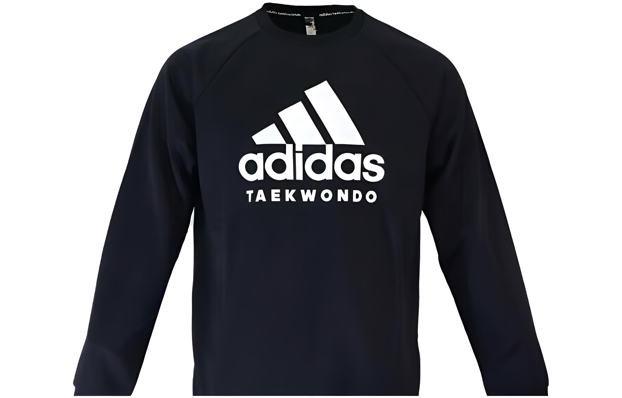 adidas Logo Print Raglan Long-Sleeve Sweatshirt Black Comfortable & Breathable 19RTBW