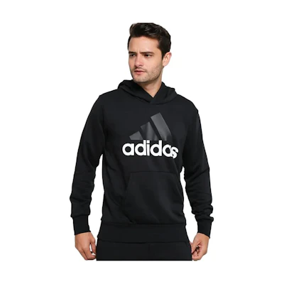 adidas Logo Print Retro Hoodie Black S98772