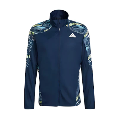 adidas Logo Print Slim Fit Track Jacket Blue - H41319