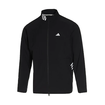 adidas Logo Print Stand Collar Sports Jacket Unisex Black IA2714