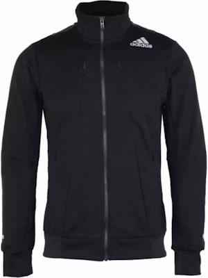 adidas Logo Print Stand Collar Zip Jacket - Black GL2188 Buy adidas Logo Print Stand Collar Zip Jacket - Black GL2188