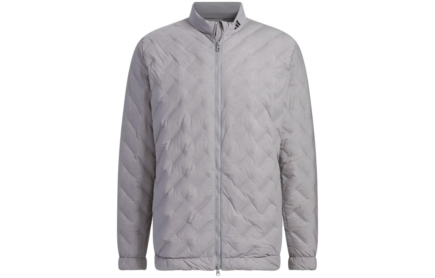 adidas Logo Print Stand Collar Zip Jacket Japan Edition - Gray HZ6104-JAPAN
