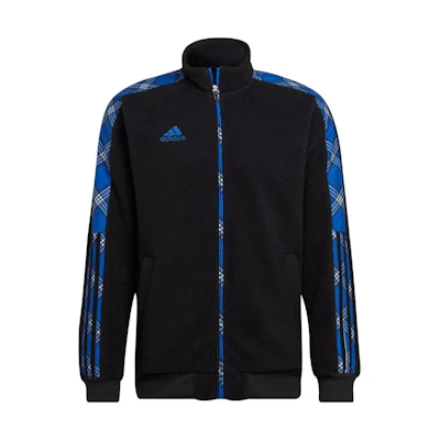 adidas Logo Print Striped Casual Jacket Black HN5500