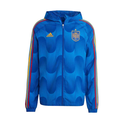 adidas Logo Print Striped Trim Long-Sleeve Jacket - Blue HE8898