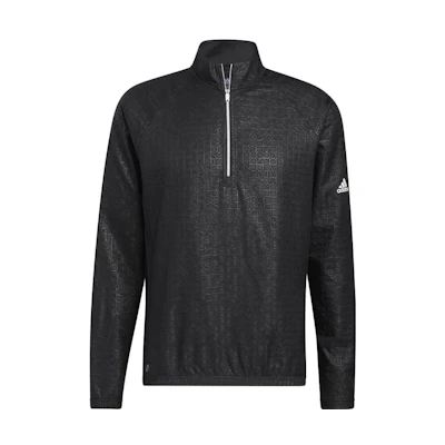adidas Logo Print Zip-Up High Collar Jacket Black Long Sleeve HA9120