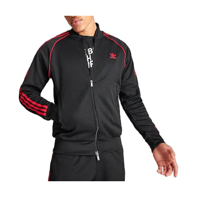 adidas Logo Print Zip-Up Jacket Black Long Sleeve IT7144