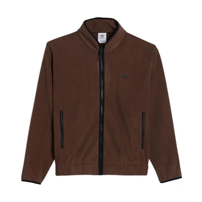 adidas Logo Print Zip-Up Jacket Brown (Unisex) HK9879