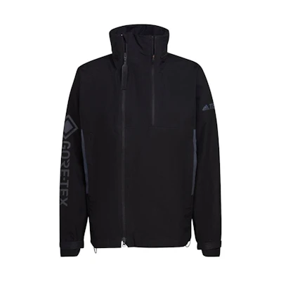 adidas Logo Print Zip-Up Stand Collar Jacket Unisex Black HG6033