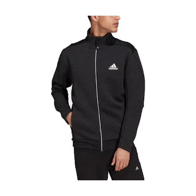 adidas Logo Print Zip-Up Track Jacket Black GT3742