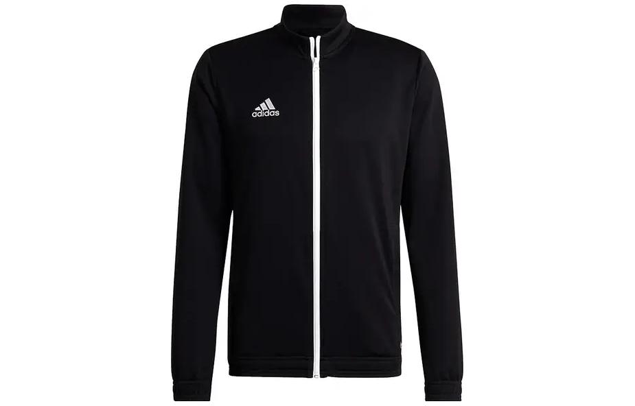 adidas Logo Print Zip-Up Track Jacket Black HB0573