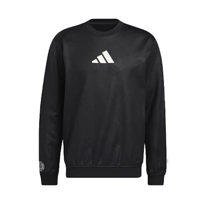 adidas Logo Printed Basketball Hoodie Black HC7676