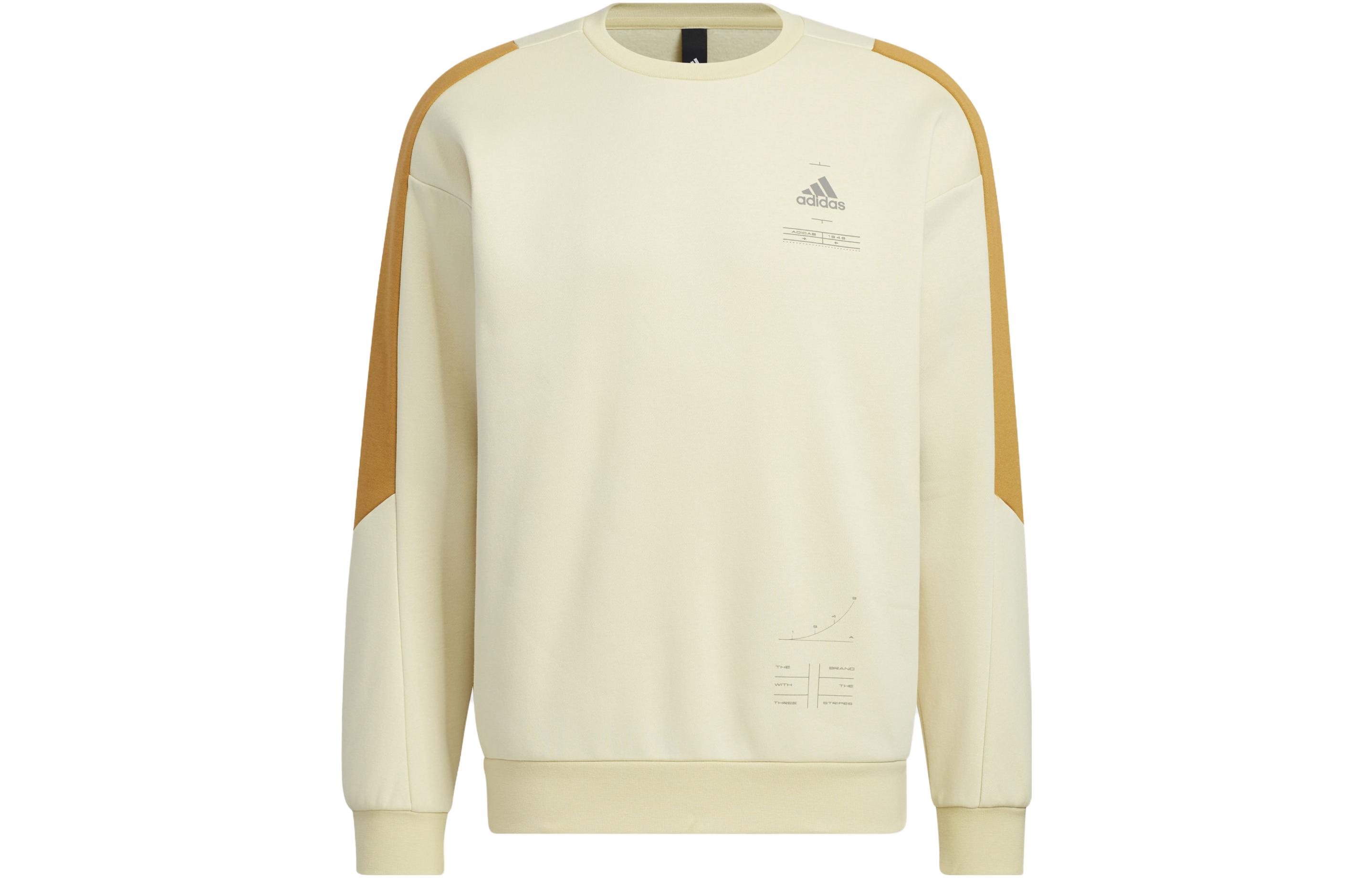 adidas Logo Printed Casual Sweatshirt Yellow () HN9023